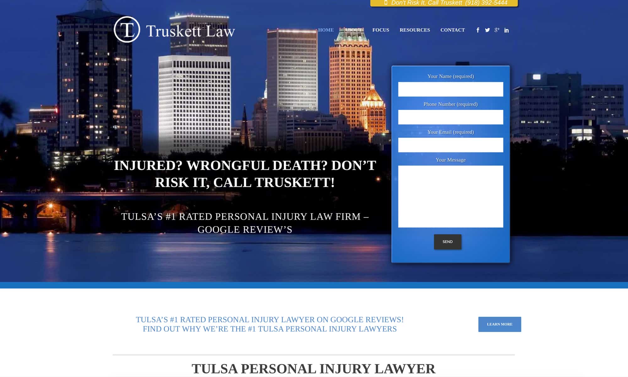 tulsa lawyer website design 