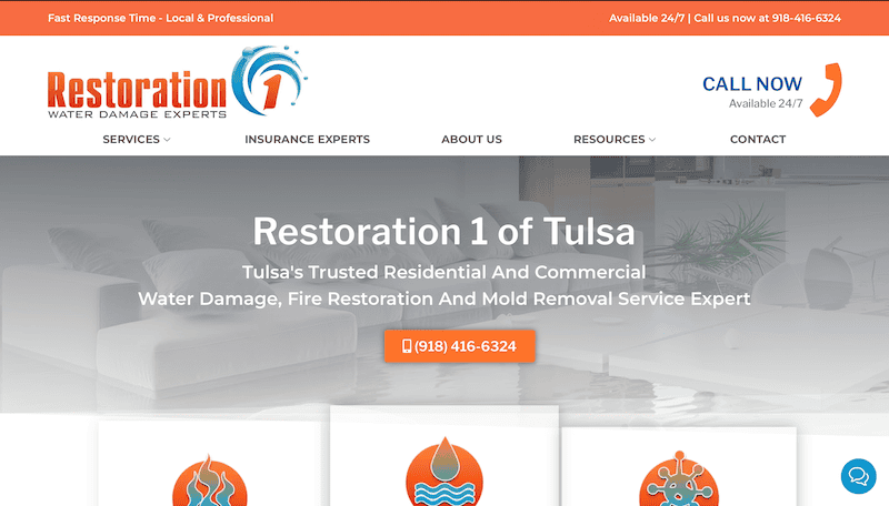 Restoration 1 of Tulsa website